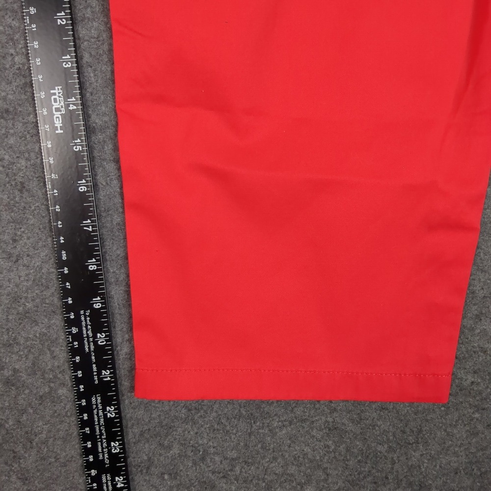 Talbots Perfect Skimmer Pants Womens 16 Red Cropped Capri Button Cuff NEW‎ - Picture 14 of 16